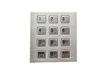 4 x 3 Tuşlu / Metal Noktalı USB Braille Sembol Metal Tuş Takımı Paneli Montajı